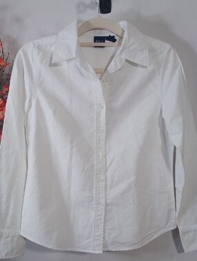 Basic Editions White Cotton Shirt with Navy Tags